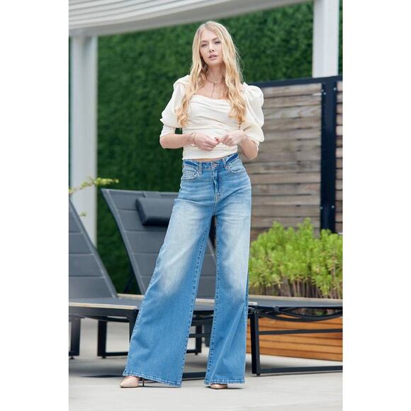 -HIGH RISE SUPER WIDE LEG WITH STRETCH NONDISTRESSED - Picture 4 of 6